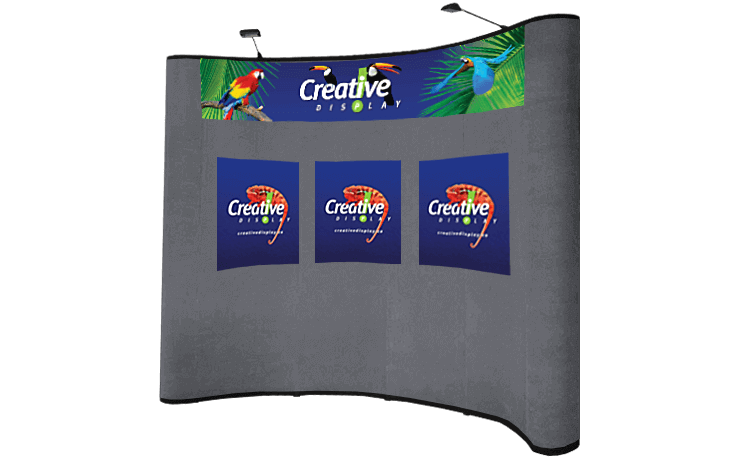 Fabric Pop Up Trade Show Display with Spot graphics