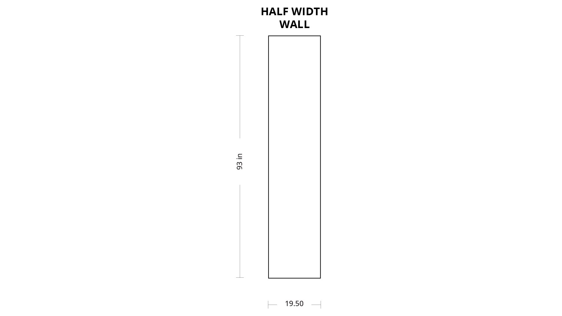 Evolution Half Width Wall