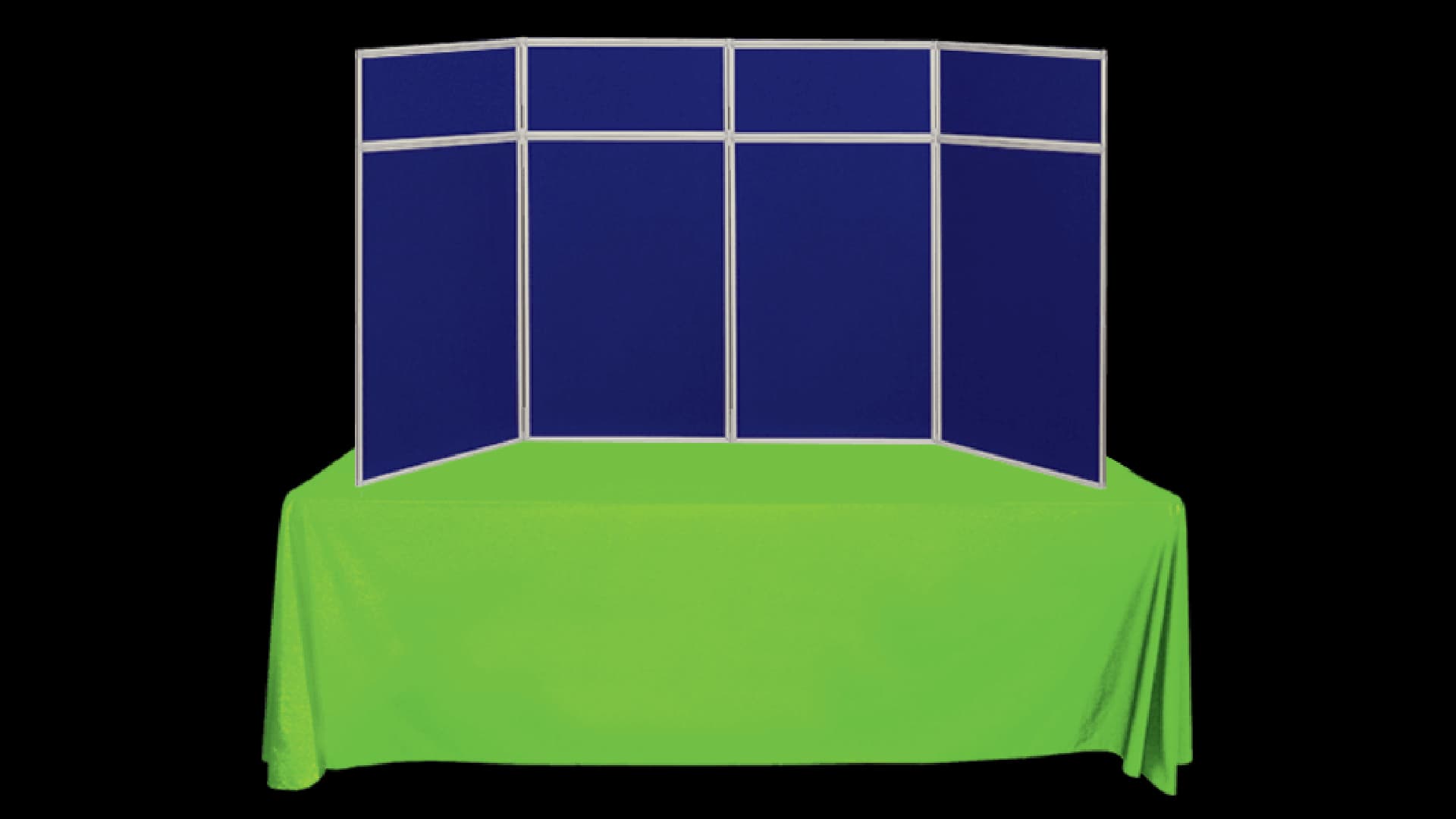 4-Panel Folding Frame Display with Headers